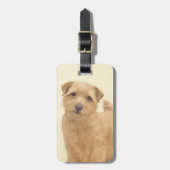 ノーフォーク絵画テリアのオリジナル- Dog Art ラゲッジタグ (正面縦)