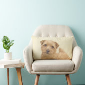 ノーフォーク絵画テリアのオリジナル- Dog Art ランバークッション (椅子)