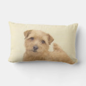 ノーフォーク絵画テリアのオリジナル- Dog Art ランバークッション (裏面)