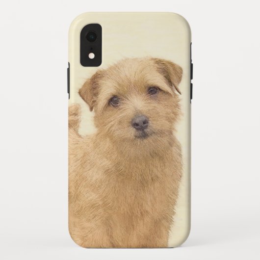 ノーフォーク絵画テリアのオリジナル- Dog Art Case-Mate iPhoneケース (裏面)