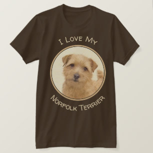 ノーフォーク絵画テリアのオリジナル- Dog Art Tシャツ