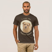 ノーフォーク絵画テリアのオリジナル- Dog Art Tシャツ (正面フル)