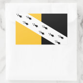 ノーフォーク長方形ステッカーの旗 長方形シール (バッグ)