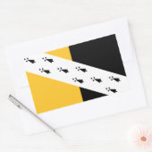 ノーフォーク長方形ステッカーの旗 長方形シール (封筒)