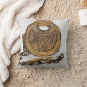 ノーフォーク·アンド·ウエスタン·レイルウェイ·パンケーキ·ロック枕 クッション (ブランケット)