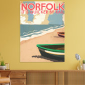 ノーフォーク、イングランドヴィンテージ旅行ポスター キャンバスプリント (インサイチュ (リビング))