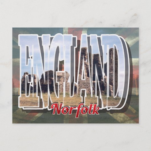ノーフォーク、イングランド郵便はがき ポストカード (正面)