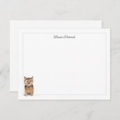 ノーフォーク·テリア·グ縁どレパーソナライズされたー ノートカード (正面/裏面)