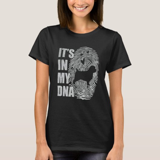 ノーフォーク・テリア DNA 愛犬のママ パパ 犬 Tシャツ (正面)