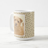 ノーフォーク·テ絵画リアーズ-オリジナル·ドッグ·アート コーヒーマグカップ (正面左)