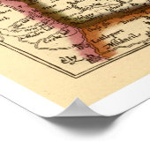 ノーフォーク"ノーフォルクスケ" County England Old Atlasマップ ポスター (角)