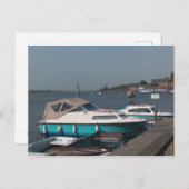 ノーフォーク・ブロードスのボート ポストカード (正面/裏面)