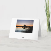 ノーフォーク・ブロードスの夕日のグリーティングカード カード (裏面)