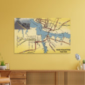 ノーフォーク – ポーツマス橋トンネルの詳細地図 キャンバスプリント (インサイチュ (リビング))