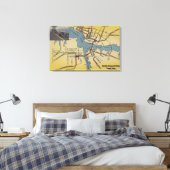 ノーフォーク – ポーツマス橋トンネルの詳細地図 キャンバスプリント (インサイチュ (寝室))