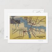 ノーフォーク – ポーツマス橋トンネルの詳細地図 ポストカード (正面/裏面)