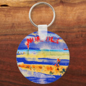 ノーフォーク・マンデスリーにある赤いボート キーホルダー (正面)