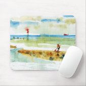 ノーフォーク・マンデスリーにある赤いボート マウスパッド (マウス)
