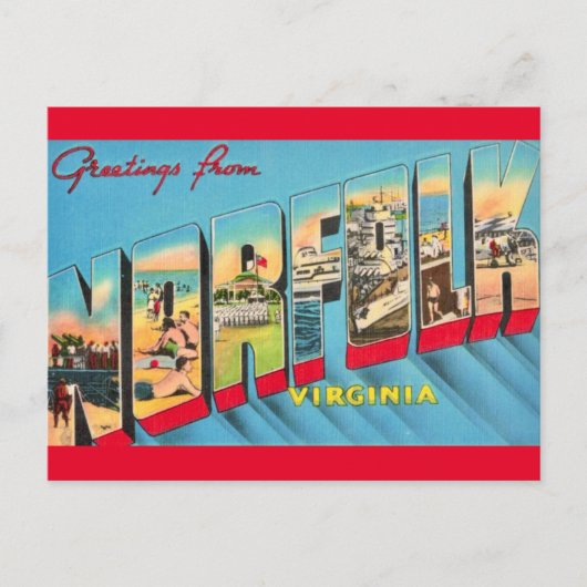ノーフォークVAのグリーティングポストカード ポストカード (正面)