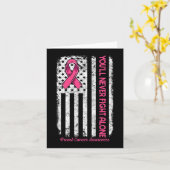 ノーフラッグピンク乳がんA カード (黄色い花)