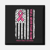 ノーフラッグピンク乳がんA マグネット (正面)