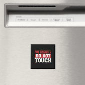 ノーフレンドリーTouch皮肉おもしろい引用文Cu マグネット (インサイチュ (食洗機))