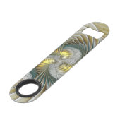 ノーブリーゴールデンティール（緑がかった色）抽象芸術ファンタジーフラクタル スピード栓抜き (正面アングル)