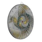 ノーブリーゴールデンティール（緑がかった色）抽象芸術ファンタジーフラクタル ダーツボード (正面左)