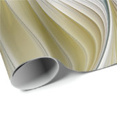 ノーブリーゴールデンティール（緑がかった色）抽象芸術ファンタジーフラクタル ラッピングペーパー (ロールコーナー)