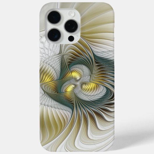 ノーブリーゴールデンティール(緑がかった色)抽象芸術ファンタジーフラクタル Case-Mate iPhoneケース (裏面)