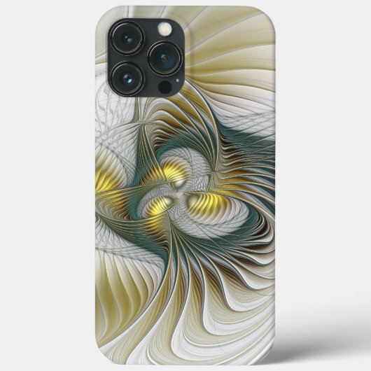 ノーブリーゴールデンティール(緑がかった色)抽象芸術ファンタジーフラクタル Case-Mate iPhoneケース (裏面)