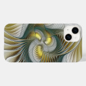 ノーブリーゴールデンティール(緑がかった色)抽象芸術ファンタジーフラクタル Case-Mate iPhoneケース (裏面 (横))