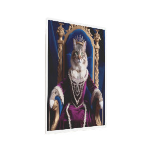 ノーブルクイーンペットポートレート王室の – デジタルアート メタルプリント