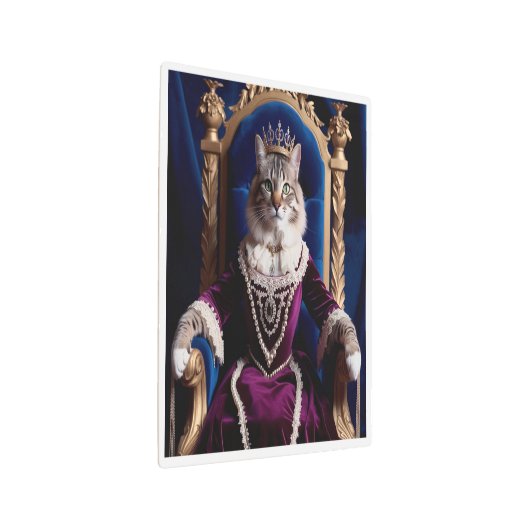 ノーブルクイーンペットポートレート王室の – デジタルアート メタルプリント (3/4)