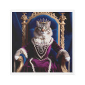 ノーブルクイーンペットポートレート王室の – デジタルアート メタルプリント (正面)