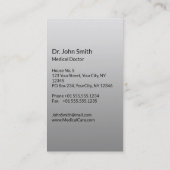 ノーブルクラシーメディカルエレガント白黒アスクレピウス 名刺 (裏面)