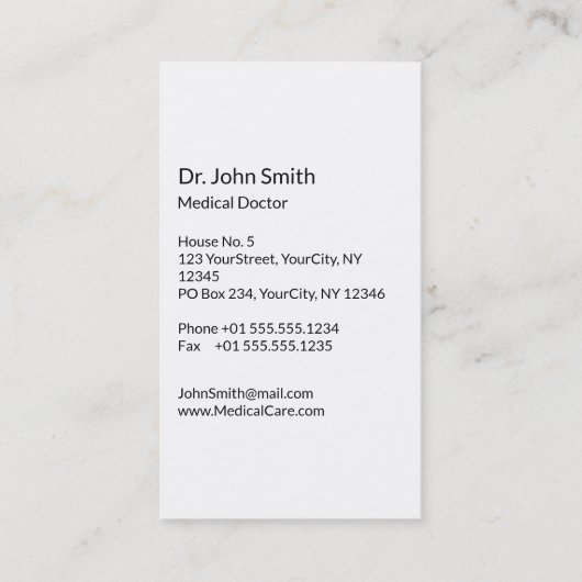 ノーブルクラシー医療エレガント金ゴールドシルバーアスクレピオス 名刺 (裏面)