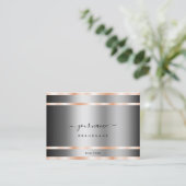 ノーブルグラファイトシルバーシメリーバラゴールデンライン 名刺 (スタンド正面)