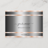 ノーブルグラファイトシルバーシメリーバラゴールデンライン 名刺 (正面)