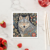 ノーブルグレーウルフウィリアムインスパイアモリス スタンダードカクテルナプキン (インサイチュ)