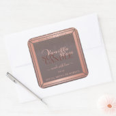 ノーブルグレー製品パッケージングラベルバラ金ゴールド スクエアシール (封筒)