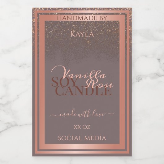 ノーブルグレー製品パッケージングラベルバラ金ゴールド フードラベル (シングルラベル)