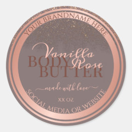 ノーブルグレー製品パッケージングラベルバラ金ゴールド ラウンドシール