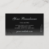 ノーブルシメリーブラックダイアモンズきらめくモノグラム 名刺 (裏面)