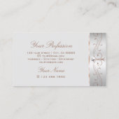 ノーブルシルバーバラスパークル華美ダイヤモンドスタイリッシュ 名刺 (裏面)