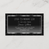 ノーブルシルバーフレームブラックグラディエントラックスグラマー 名刺 (裏面)