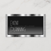 ノーブルシルバーフレームブラックグラディエントラックスグラマー 名刺 (正面)