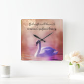 ノーブルスワン スクエア壁時計 (ホーム)