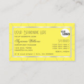 ノーブルダイヤモンド&ロゴ付きイエローフレームとシルバーフレーム 名刺 (裏面)