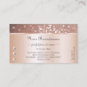 ノーブルバラゴールデングリッタースターズダイヤモンドイニシャル 名刺 (裏面)